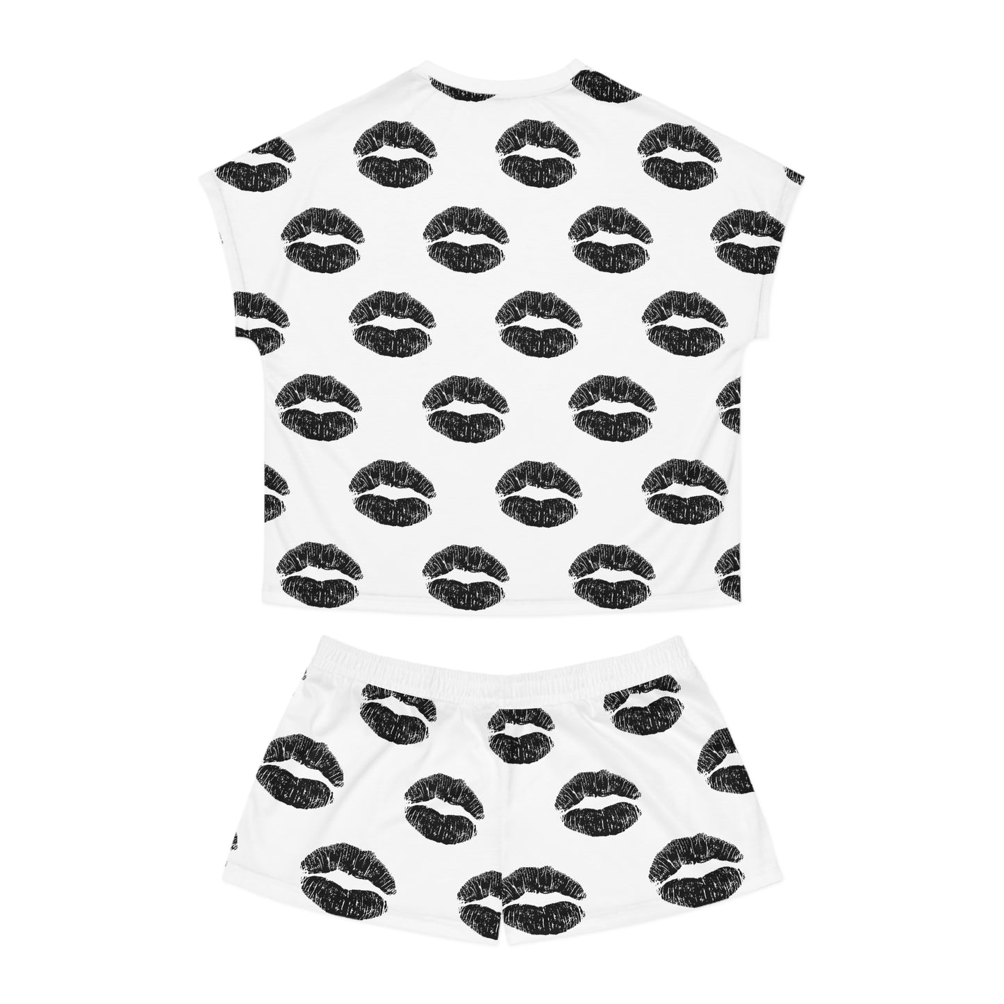 BLACK KISS LIP PAJAMA SET