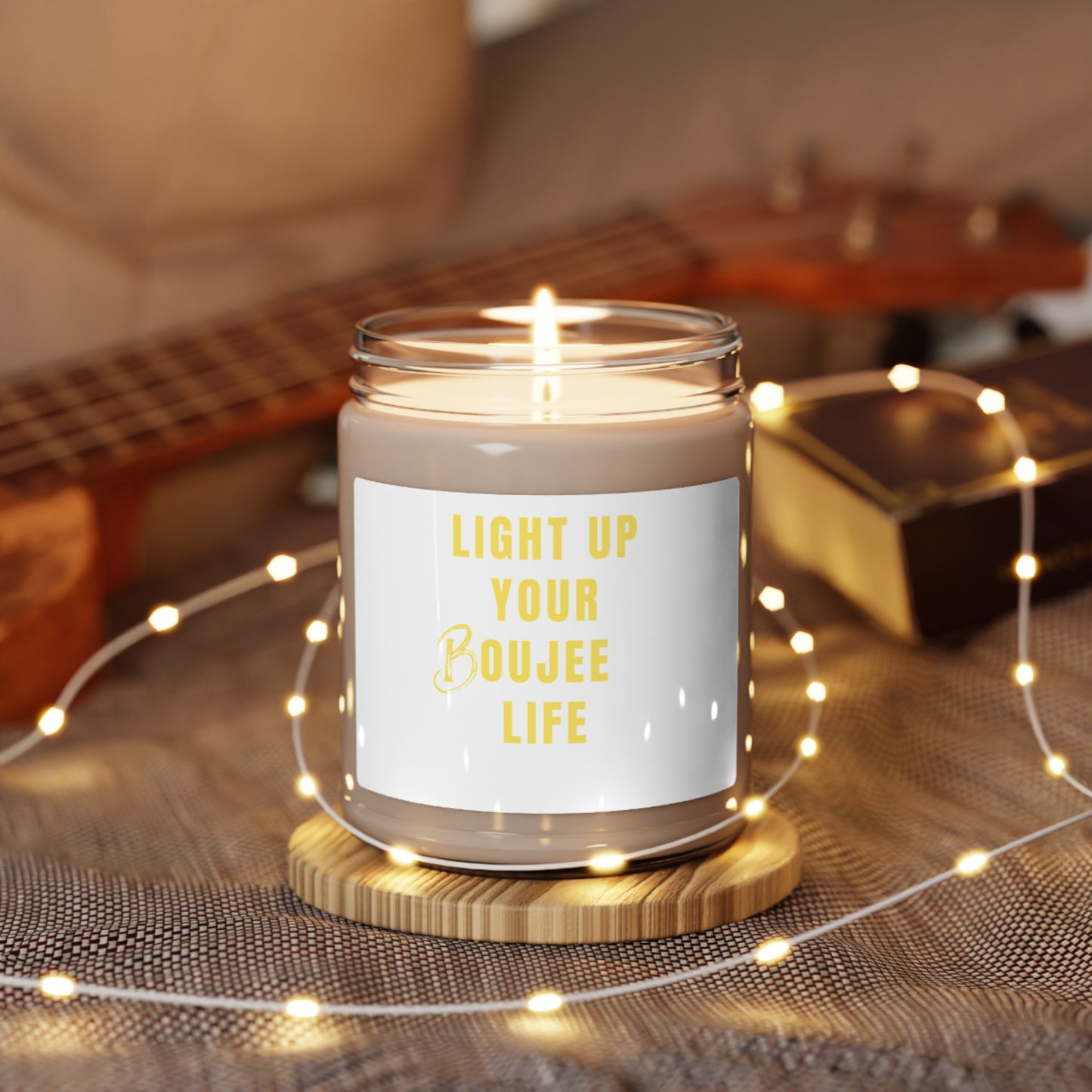 YELLOW LIGHT UP YOUR BOUJEE LIFE SCENTED CANDLE