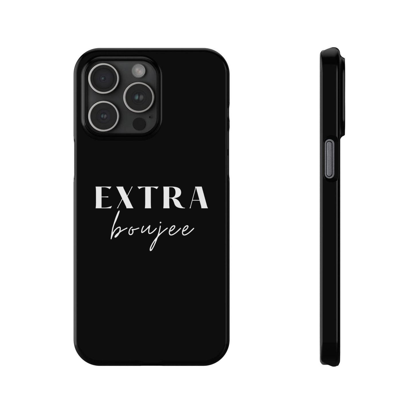 BLACK EXTRA BOUJEE PHONE CASE